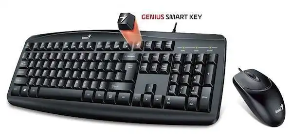 GENIUS Žična tastatura i miš Smart KM-200 US (Crna)