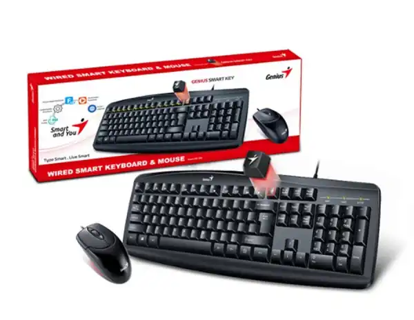 GENIUS Žična tastatura i miš Smart KM-200 US (Crna)