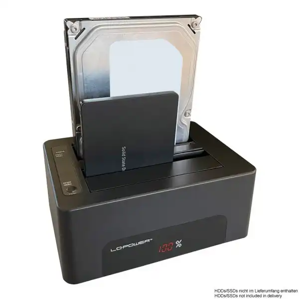 LC POWER LC-DOCK-U3-V crni sa displejom HDD docking station 2xSSD/HDD