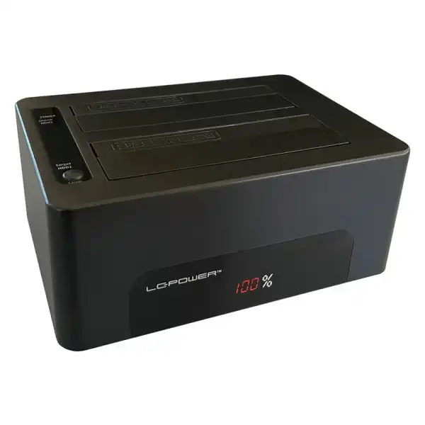 LC POWER LC-DOCK-U3-V crni sa displejom HDD docking station 2xSSD/HDD