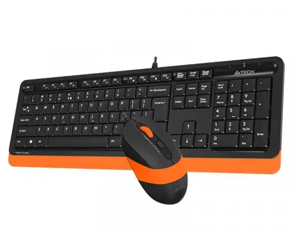 A4 TECH F1010 FSTYLER USB US narandžasta tastatura + USB narandžasti miš