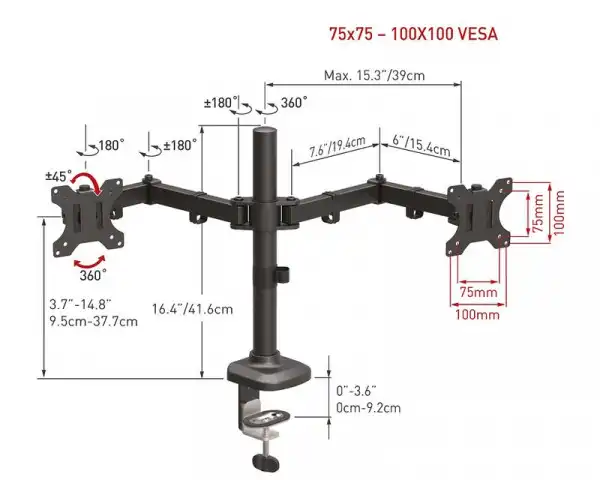 BARKAN M142T stoni nosač za monitore 13''-27''