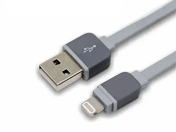 USB tamno sivi upleteni kabl, iphone  duzine1.2 m 024021