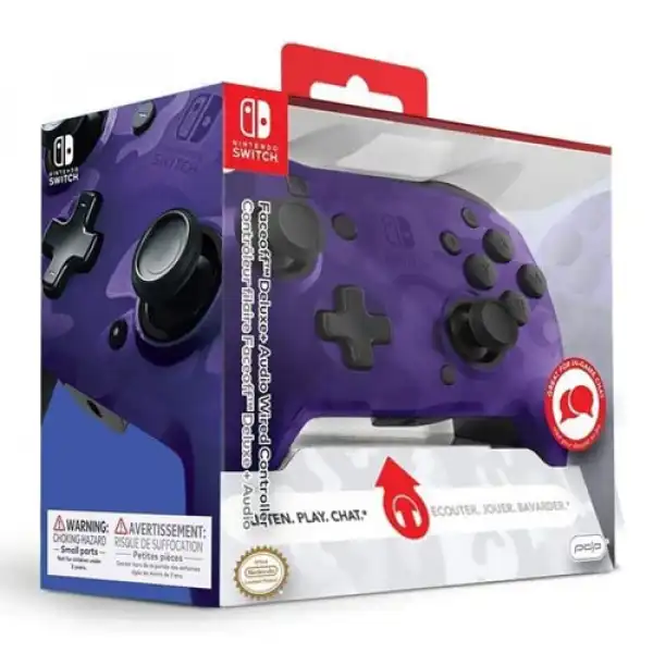 PDP Gamepad Nintendo Switch Faceoff Deluxe+ Audio (Ljubičasta)