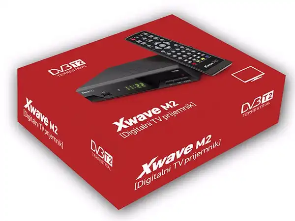 DVB-T2 Set Top Box, metalno kuciste, LED displey, scart,HDMI,RF in, RF out, USB, media player 023880