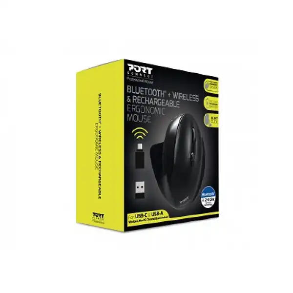 MOUSE ERGONOMIC RECHARGEABLE BT RIGHT HANDED (  )
