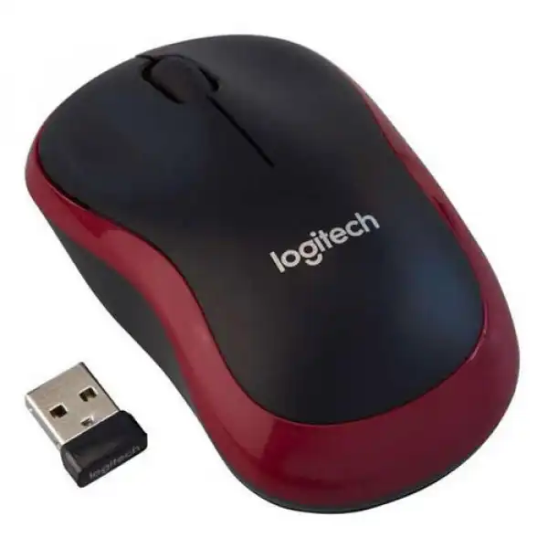 LOGITECH Bežični miš M185 (Crveno/Crni)