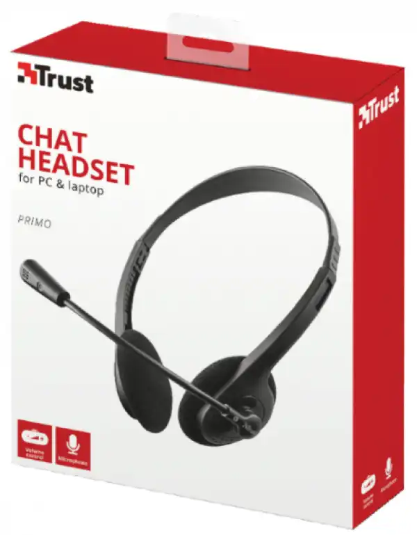 Slušalice TRUST Primo ChatHeadset žične/3,5mm+2x3,5mm/crna