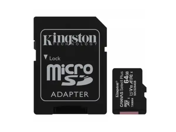 Memorije kartice KINGSTON SDCS2/64GB/microSDXC/64GB/Class10 U1/80MB/s-10MB/s+adapter