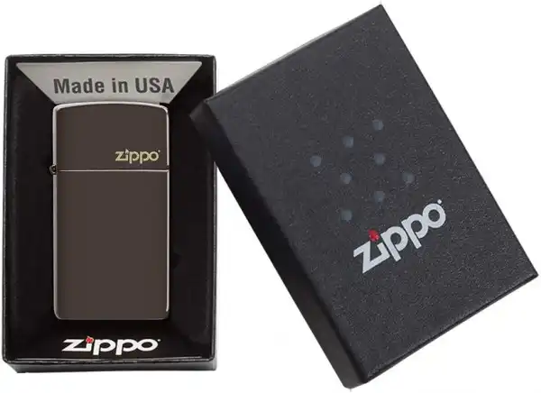 ZIPPO Slim Brown Logo upaljač