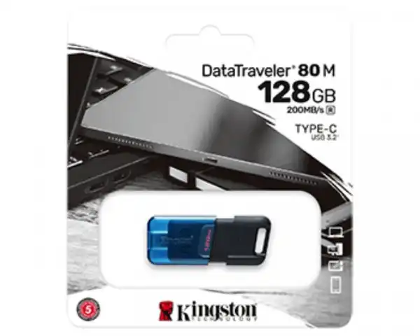 KINGSTON 128GB DataTraveler 80 M USB-C 3.2 flash DT80M128GB