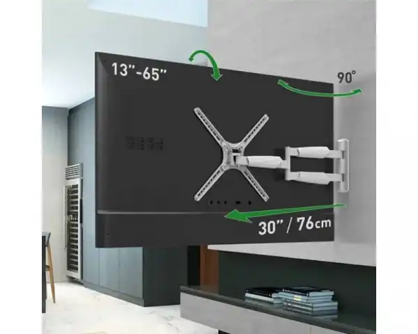 BARKAN BM343XLW LCD TV zidni nosač do 65'' beli za ravne i zakrivljene televizore