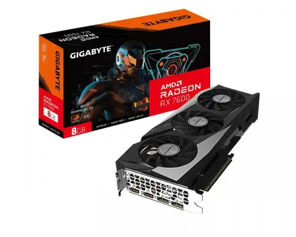 GIGABYTE AMD Radeon RX 7600 8GB 128bit GV-R76GAMING OC-8GD