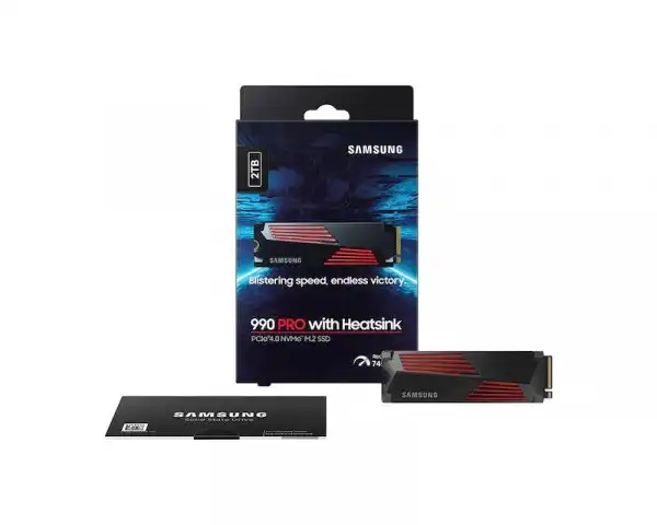 SAMSUNG 2TB M.2 NVMe MZ-V9P2T0CW 990 Pro Series Heatsink SSD