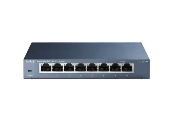 Switch TP-LINK TL-SG108 Gigabit/8x RJ45/10/100/1000Mbps/Desktop metalno kuciste
