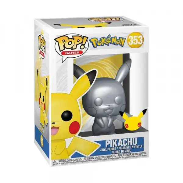 Pokemon POP! Vinyl - Pikachu Silver Metalic 10''
