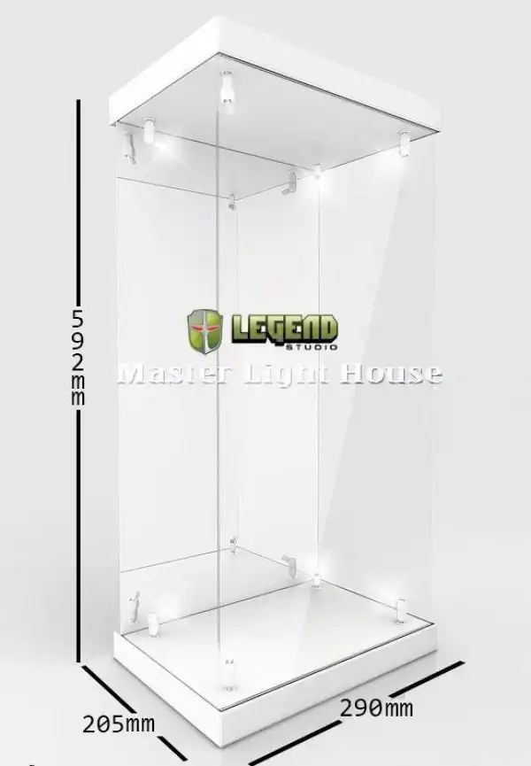 Master Light House Acrylic Display Case with Lighting for 1/4 Action Figures (white)