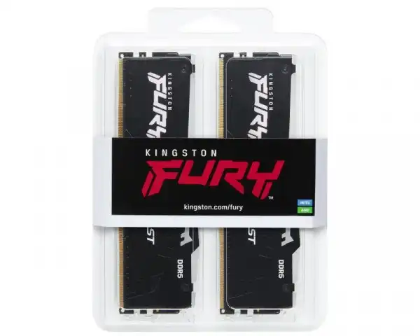 KINGSTON DIMM DDR5 64GB (2x32GB kit) 6000MTs KF560C40BBAK2-64 Fury Beast RGB