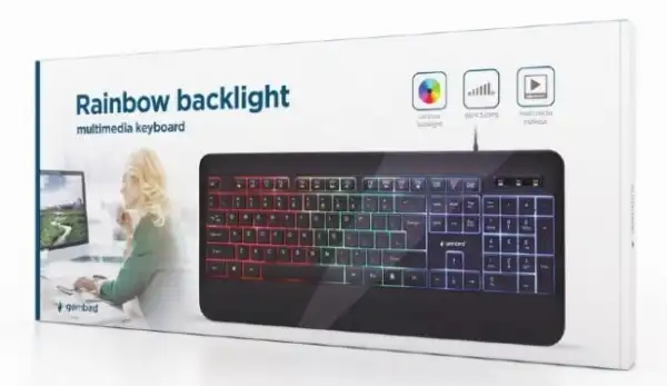 KB-UML-03 Gembird Rainbow multimedijalna tastatura sa pozadinskim osvetljenjem