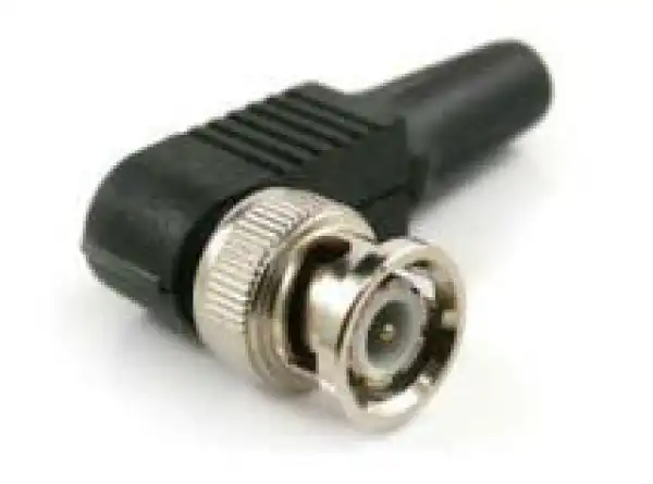 CON-BNC11M muski dc konektor pod Pravim uglom (90 stepeni) Plasticni 5.5x2.1 na sraf za video nadzor