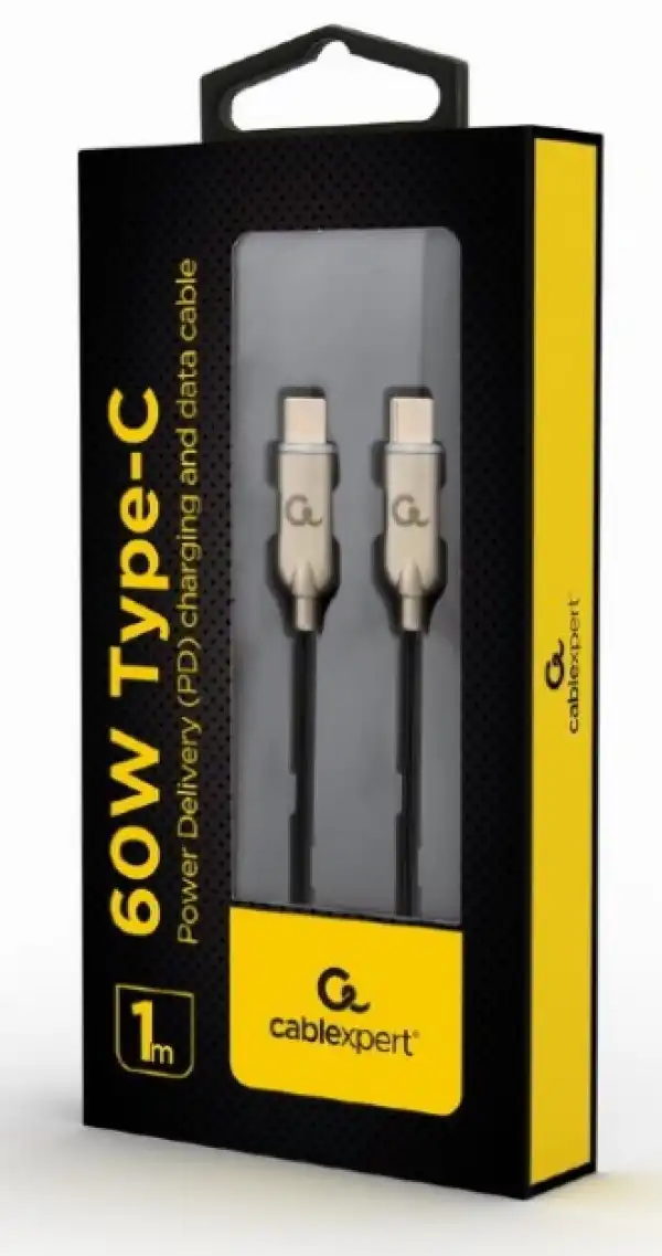 CC-USB2PD60-CMCM-1M Gembird USB 2.0 Type-C to Type-C cable (AM/CM), 60W, 1m