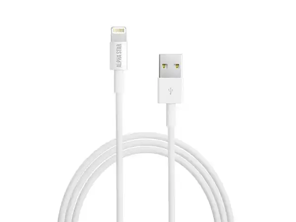 USB kabl /USB 2.0 (tip A -muški) -APPLE LIGHTNING ( za iPHONE -muški) /dužina 1.2m/beli/blister ( 104755 )