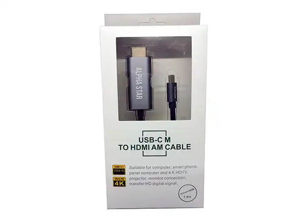 USB kabl TIP-C (muški) na HDMI 4K (muški)/dužina 1,8m/blister ( 104781 )