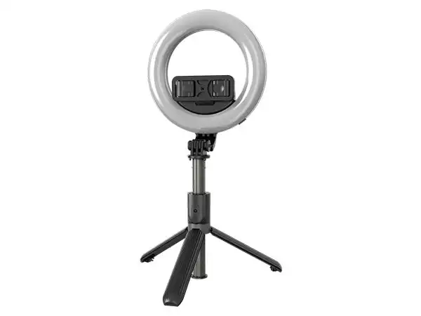 LED Ring Selfie stap, led svetlo . BTprijemnik, crna ( 110639 )