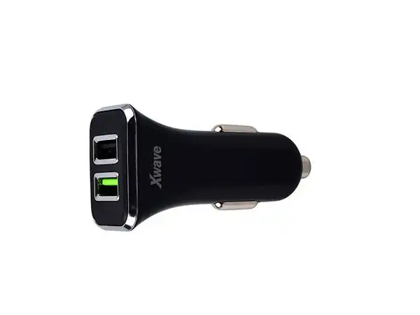 USB auto punjač  za mobilne, tablete, 2xUSB, 5V Crna ( 108482 )