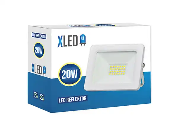 Led reflektor 20W,6500K,1600Lm,IP 65, AC220-240V, beli ( 110867 )