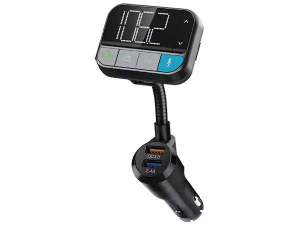 FM transmiter za kola/Bluetooth/LCD/mp3/wma/wav/flac/2X USB/punjenje QC3.0+5V/2.4A /Handsfree ( 116248 )