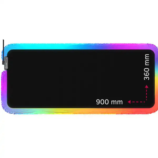 Lorgar Steller 919, Gaming mouse pad, High-speed surface, anti-slip rubber base, RGB backlight, USB connection, Lorgar WP Gameware support,