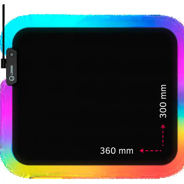 Lorgar Steller 913, Gaming mouse pad, High-speed surface, anti-slip rubber base, RGB backlight, USB connection, Lorgar WP Gameware support,
