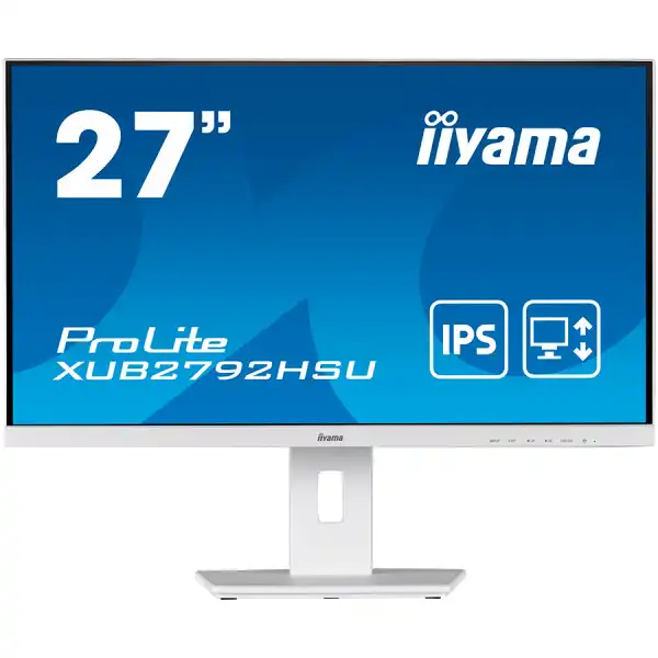 IIYAMA Monitor LED XUB2792HSU-W5 27'' 1920 x 1080 @75Hz 1000:1 4ms height, pivot (rotation), swivel, tilt VGA HDMI DP USB HUB White ( XUB279
