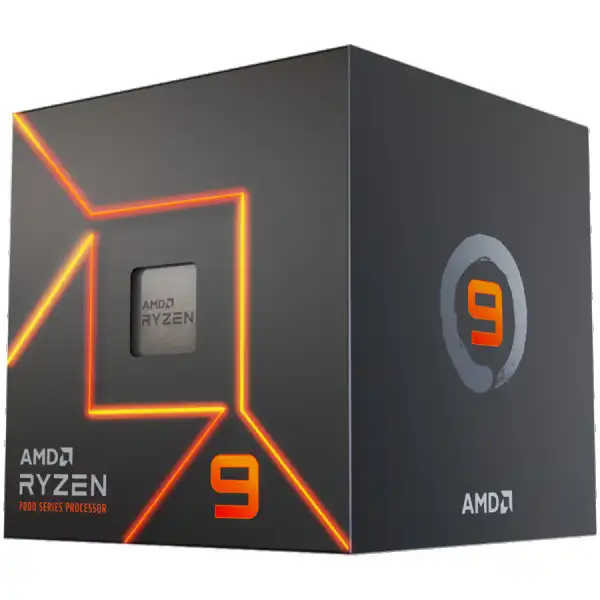 AMD Ryzen 9 7900 (AM5) Processor (PIB) with Wraith Prism Cooler and Radeon Graphics ( 100-100000590BOX ) 