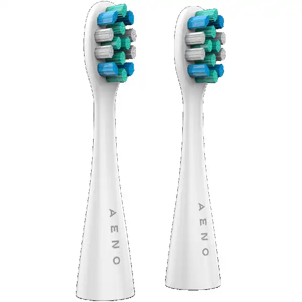 AENO Replacement toothbrush heads, White, Dupont bristles, 2pcs in set (for ADB0007ADB0008) ( ADBTH7-8 ) 