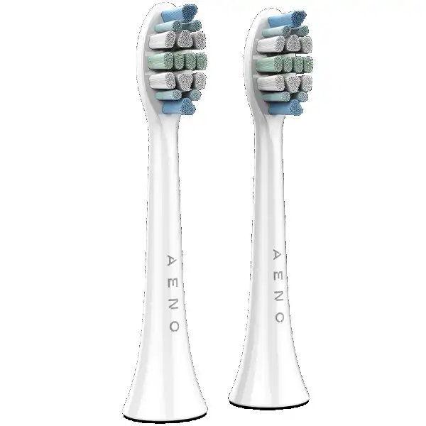 AENO Replacement toothbrush heads, White, Dupont bristles, 2pcs in set (for ADB0003ADB0005 and ADB0004ADB0006) ( ADBTH3-5 ) 