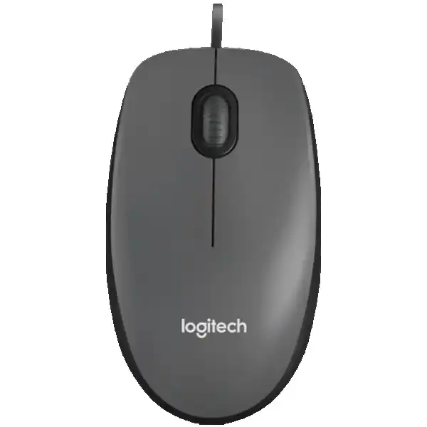 LOGITECH M100 Corded Mouse - BLACK - USB ( 910-006652 ) 