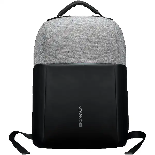 Anti-theft backpack for 15.6''-17'' laptop, material 900D glued polyester and 600D polyester, blackdark gray, USB cable length0.6M, 400x210x4