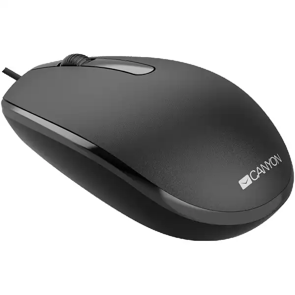 Canyon Wired  optical mouse with 3 buttons, DPI 1000, with 1.5M USB cable, black, 65*115*40mm, 0.1kg ( CNE-CMS10B ) 