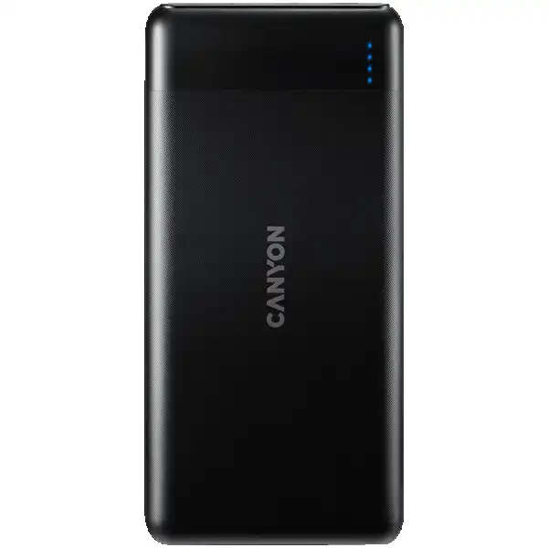 CANYON PB-107 Power bank 10000mAh Li-poly battery, Input MicroPD 18W(Max), Output PDQC3.0 18W(Max), quick charging cable 0.3m, 144*68*16mm,
