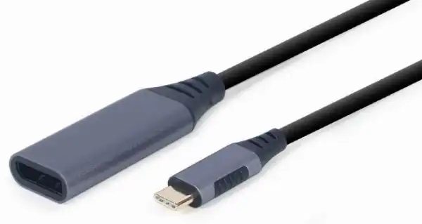 A-USB3C-DPF-01 Gembird USB Type-C to DisplayPort muški adapter, sivi