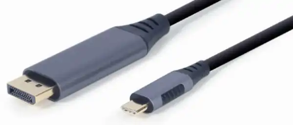 CC-USB3C-DPF-01-6 Gembird USB Type-C to DisplayPort muski adapter, sivi, 1.8 m
