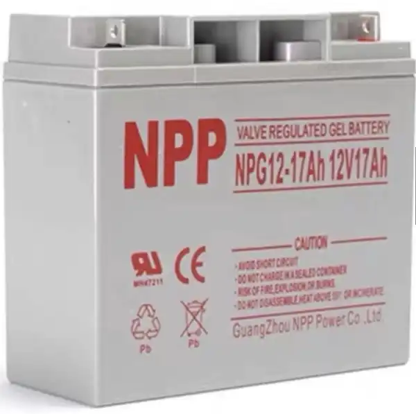 NPP NPG12V-17Ah, GEL BATTERY, C20=17AH, T3, 180*77*167*167, 4,8KG, siva