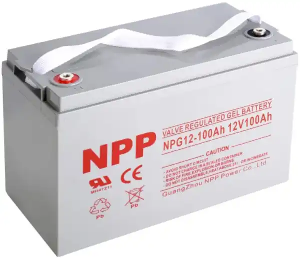 NPP NPG12V-100Ah, GEL BATTERY, C20=100AH, T16, 330x171x214x220, 27,3KG, sivi