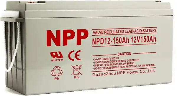 NPP NPG12V-150Ah, GEL BATTERY, C20=150AH, T16, 485*172*240*240, 38,5KG, sivi