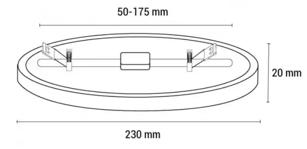 Led LUPF-O-20 ugradna panel svetiljka fleksibilna Prosto 20W