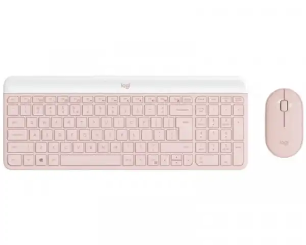 LOGITECH MK470 Wireless Desktop US Roze tastatura + miš