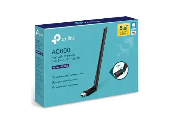 Bežični adapter TP-LINK ARCHER T2U PLUS Wi-Fi/AC600/433Mbps/200Mbps/eksterna antena