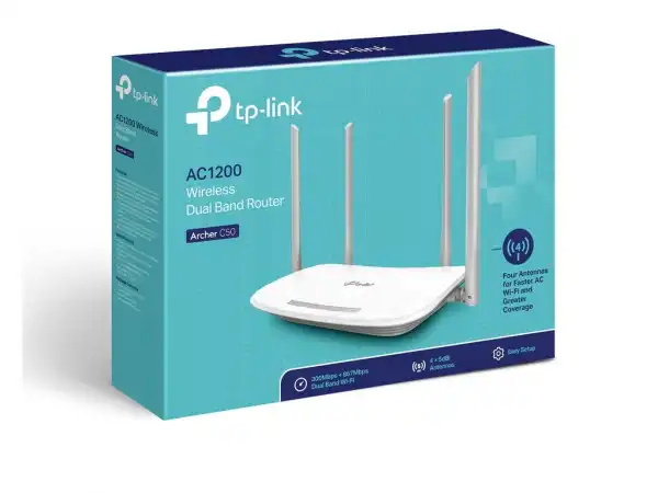 Bežični ruter TP-LINK ARCHER C50 Wi-Fi/AC1200/867Mbps/300Mbps/1xWAN, 4xLAN/4 antene